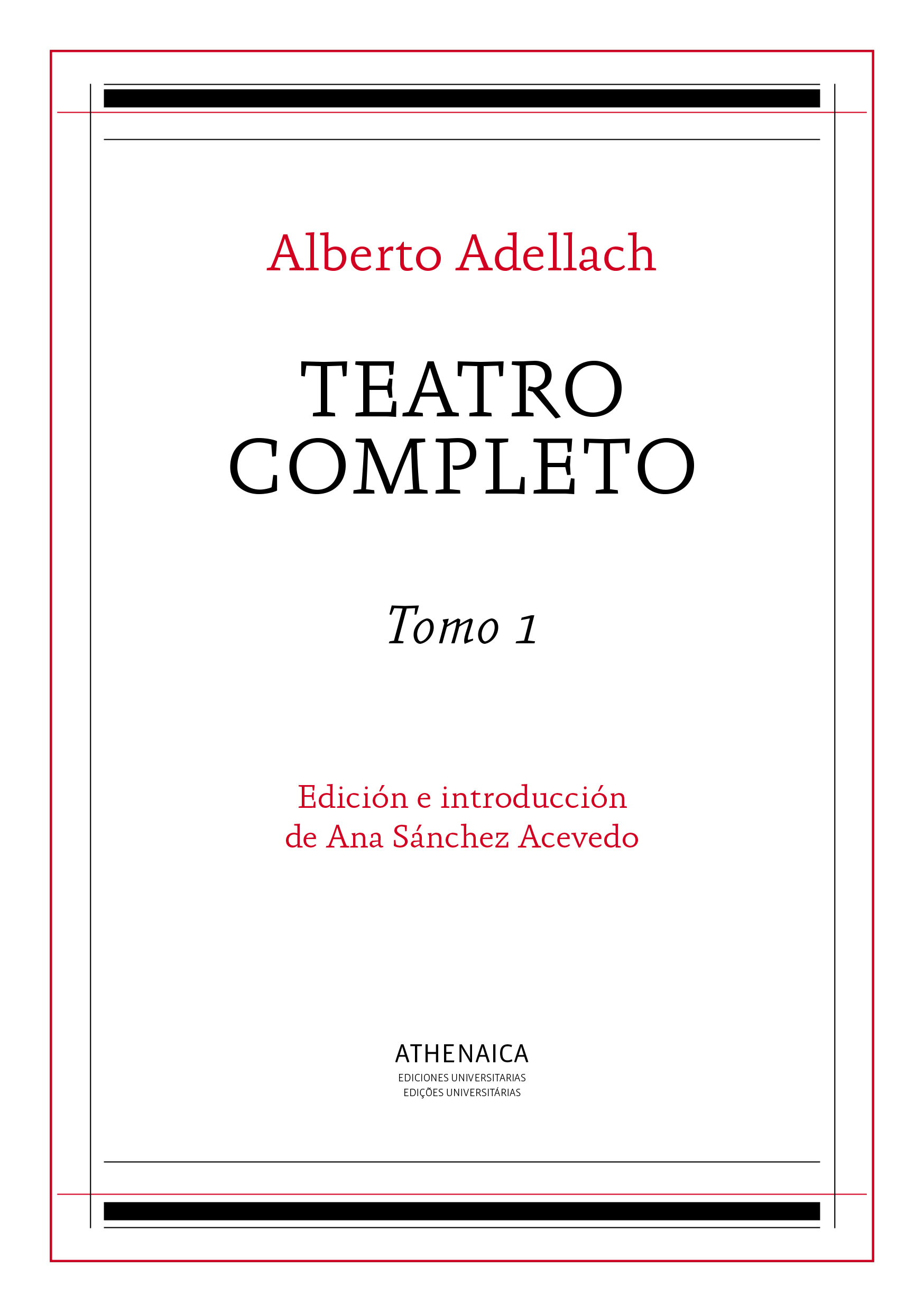 Teatro completo 1 Athenaica Ediciones